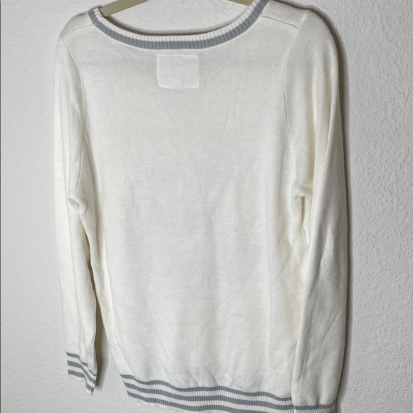 Tipsy Elves White SnowMan Holiday Christmas Sweater Top womens size medium - Picture 5 of 5